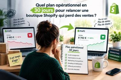 Quel plan opérationnel en 30 jours pour relancer une boutique shopify qui perd des ventes