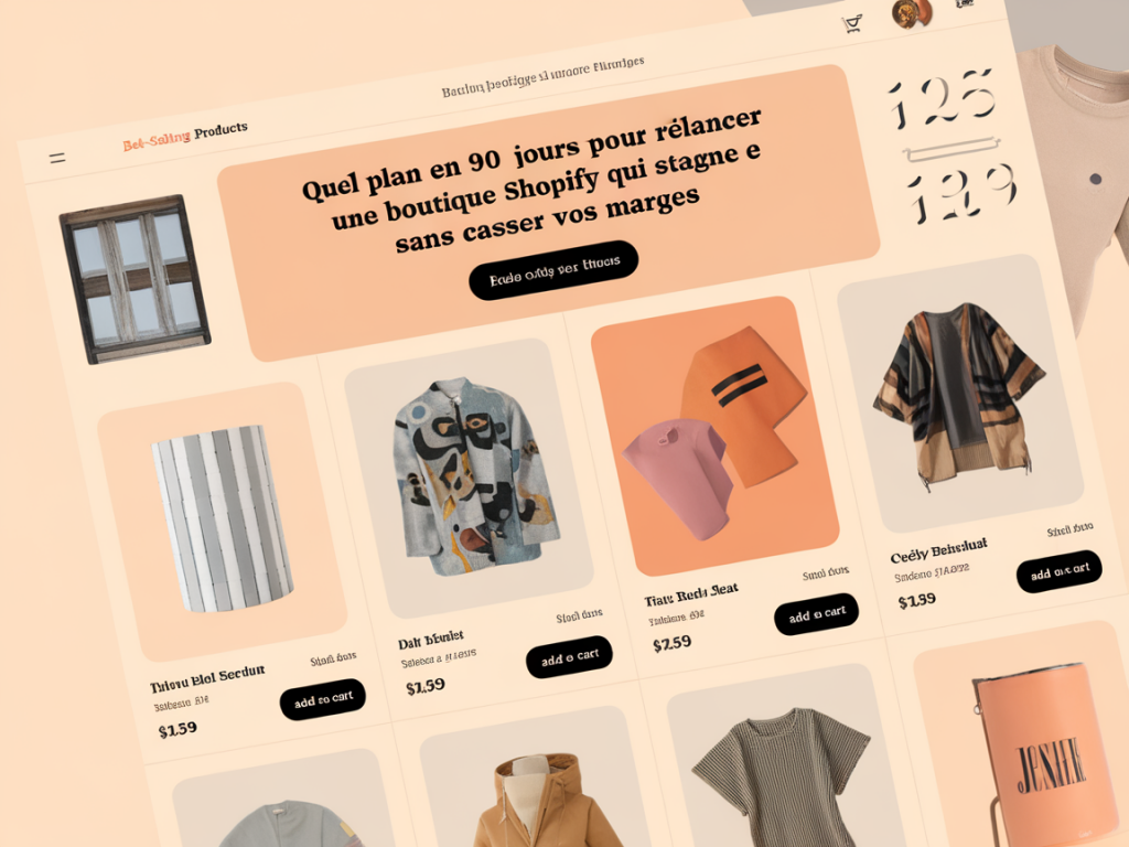 Quel plan en 90 jours pour relancer une boutique shopify qui stagne sans casser vos marges