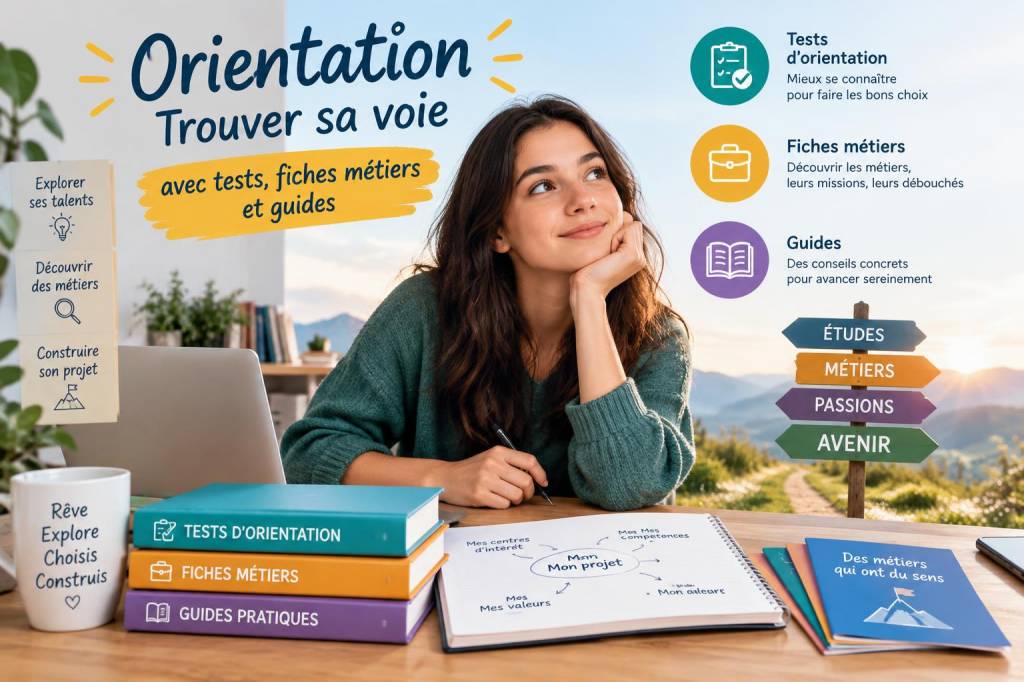 Orientation : trouver sa voie avec tests, fiches métiers et guides